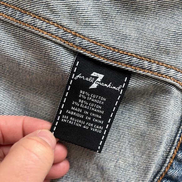 7 for all mankind Denim Pearl Jacket - Picture 9 of 10